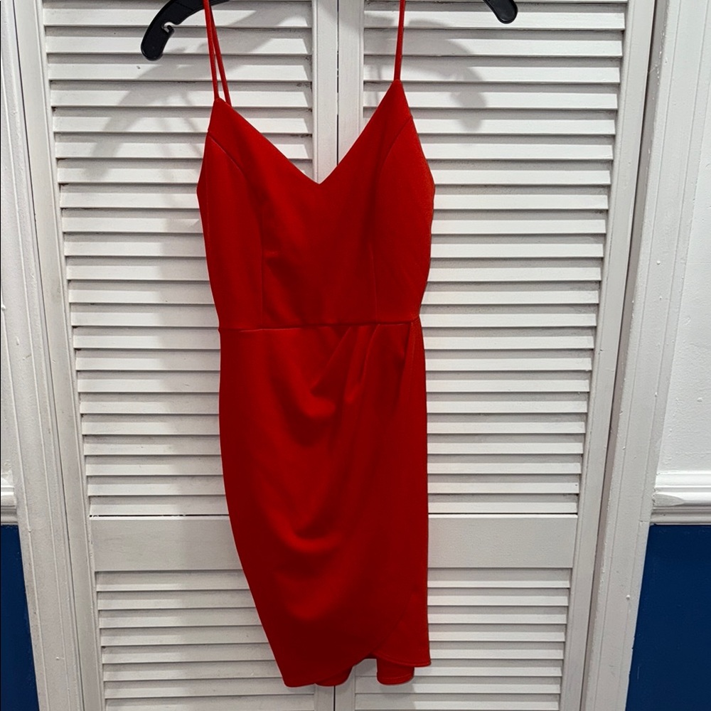 Lulu's Scarlet Spaghetti Strap Mini Dress